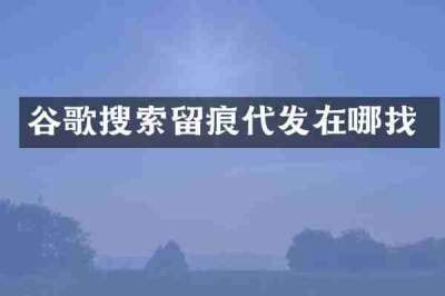 谷歌搜索留痕代发在哪找