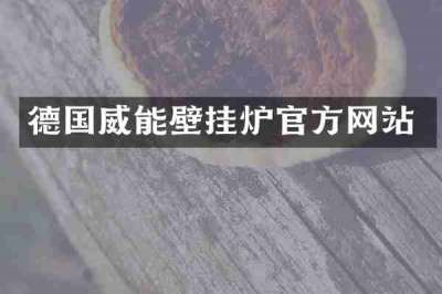 德国威能壁挂炉官方网站