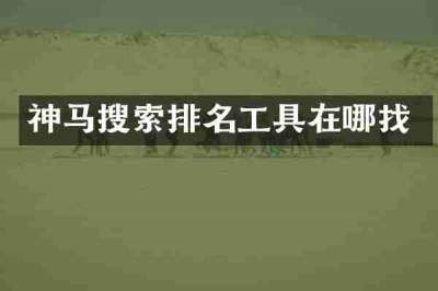 神马搜索排名工具在哪找
