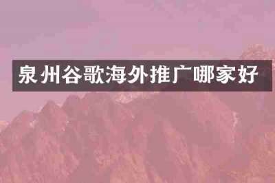 泉州谷歌海外推广哪家好