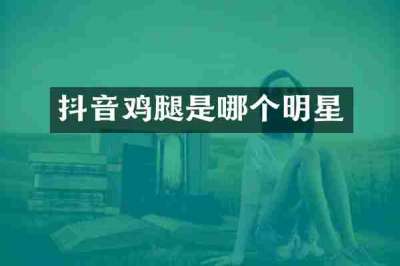 抖音鸡腿是哪个明星