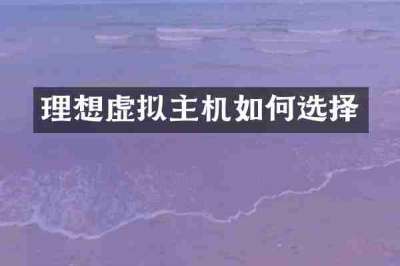 理想虚拟主机如何选择