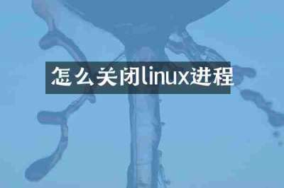 怎么关闭linux进程