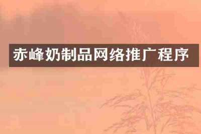 赤峰奶制品网络推广程序