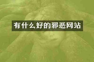 有什么好的邪恶网站
