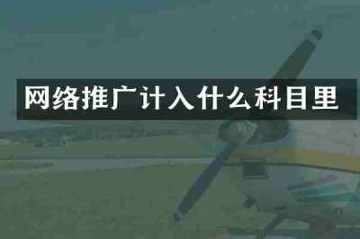 网络推广计入什么科目里