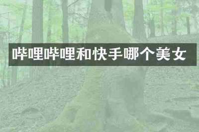 哔哩哔哩和快手哪个美女