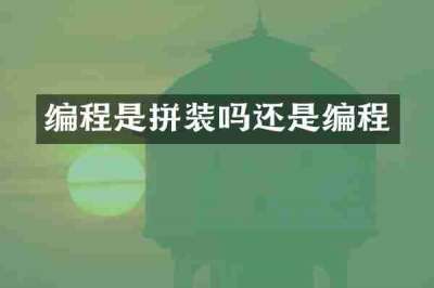 编程是拼装吗还是编程