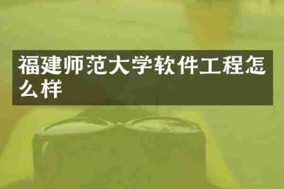 福建师范大学软件工程怎么样