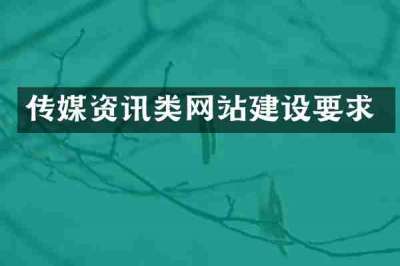 传媒资讯类网站建设要求