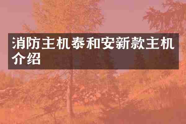 消防主机泰和安新款主机介绍