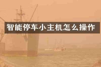 智能停车小主机怎么操作
