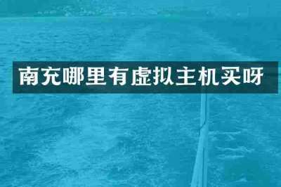 南充哪里有虚拟主机买呀