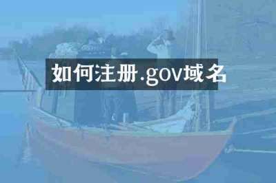 如何注册.gov域名