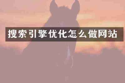 搜索引擎优化怎么做网站