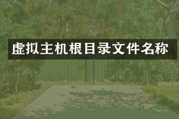 虚拟主机根目录文件名称