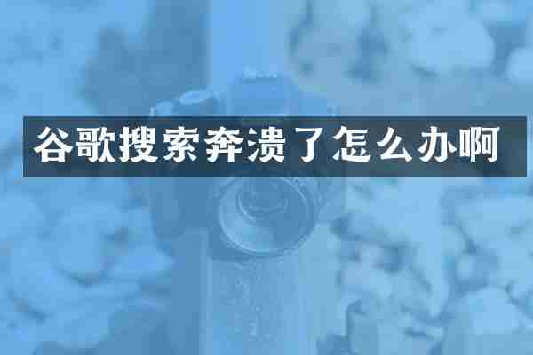 谷歌搜索奔溃了怎么办啊