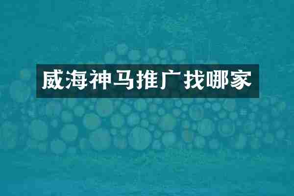 威海神马推广找哪家