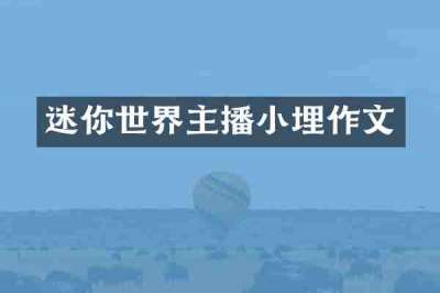 迷你世界主播小埋作文