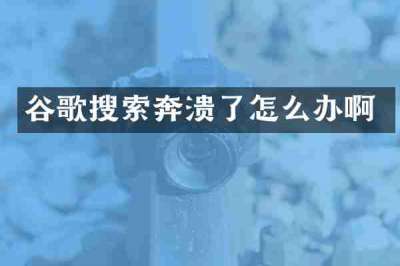 谷歌搜索奔溃了怎么办啊