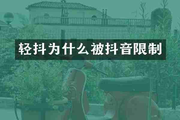 轻抖为什么被抖音限制