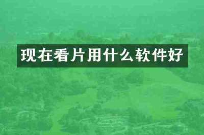 现在看片用什么软件好