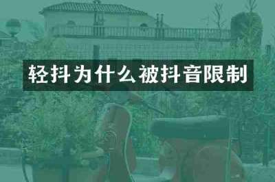 轻抖为什么被抖音限制