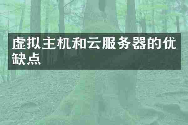 虚拟主机和云服务器的优缺点