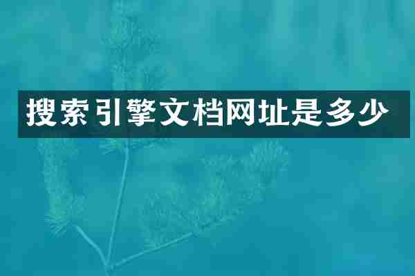搜索引擎文档网址是多少