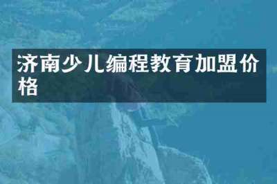 济南少儿编程教育加盟价格