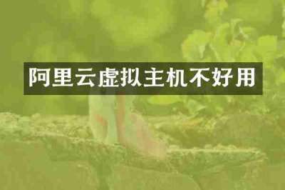 阿里云虚拟主机不好用