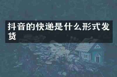 抖音的快递是什么形式发货