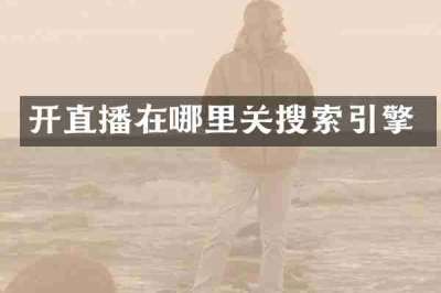 开直播在哪里关搜索引擎