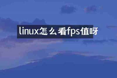 linux怎么看fps值呀