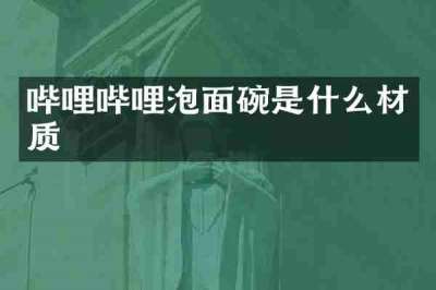 哔哩哔哩泡面碗是什么材质