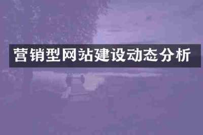 营销型网站建设动态分析