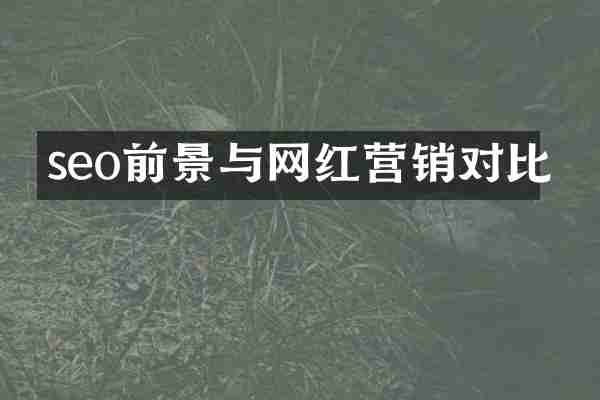 seo前景与网红营销对比
