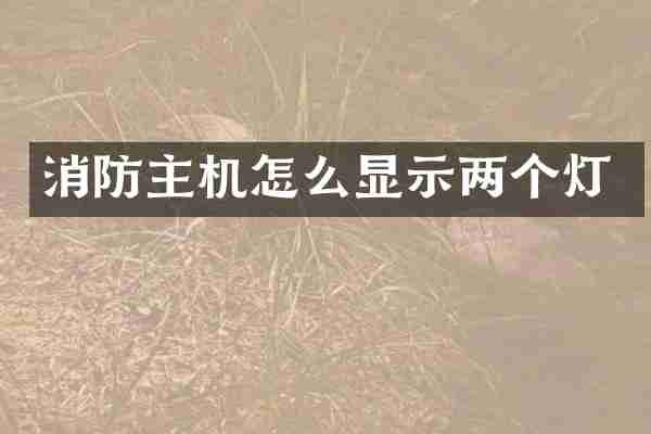 消防主机怎么显示两个灯