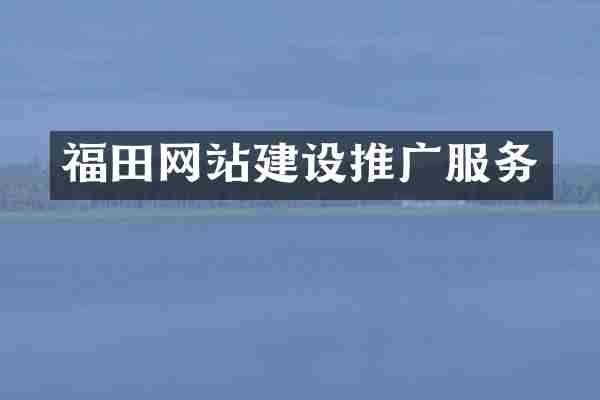 福田网站建设推广服务