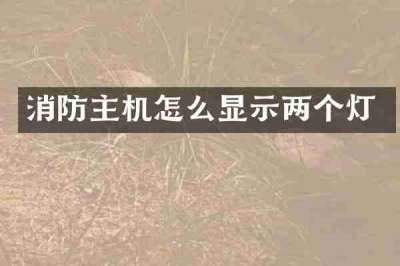 消防主机怎么显示两个灯