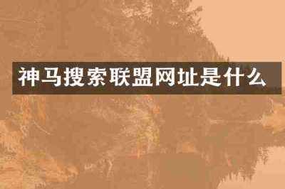 神马搜索联盟网址是什么