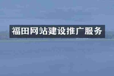 福田网站建设推广服务