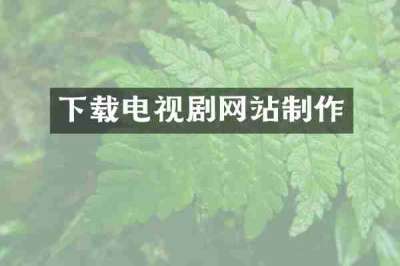 下载电视剧网站制作