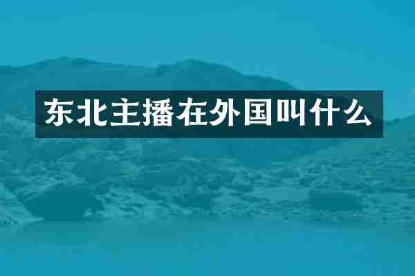 东北主播在外国叫什么