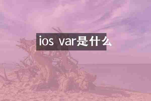 ios var是什么