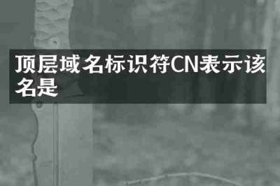 顶层域名标识符CN表示该域名是