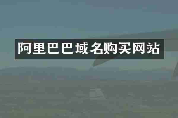 阿里巴巴域名购买网站