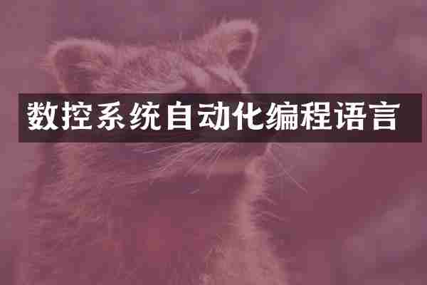 数控系统自动化编程语言