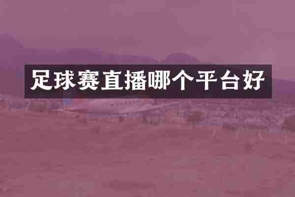 足球赛直播哪个平台好