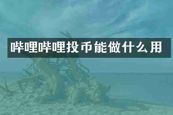 哔哩哔哩投币能做什么用